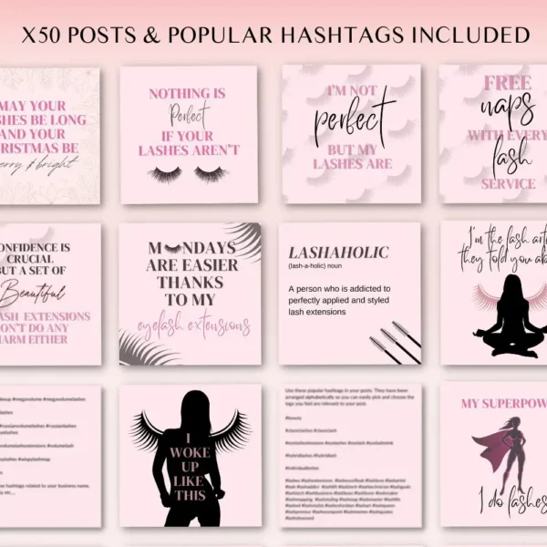 50 Canva Lash Quote Instagram Post Templates - Image 2