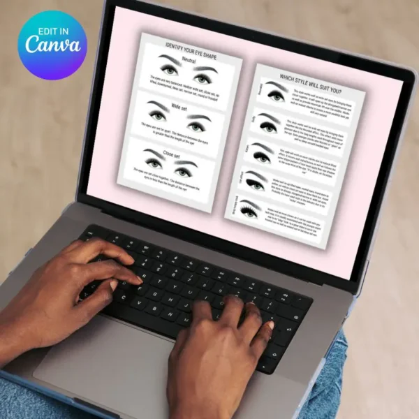 Editable Client Wall Lash Styling Guides (Edit in Canva) - Image 4
